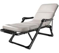 Sun Lounger Garden Chairs Garden Folding Deck Chair Bed, Simulated Lint Pad Sun Lounger Recliner Office Leisure, Outdoor Portable Adjustable 180 Degrees, Hand Foot Massage (Color : E) Auspicious