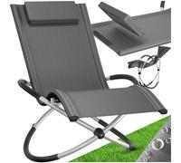 Sun Lounger Garden Furniture Outdoor Lounge Chair Adjustable Folding Cushion