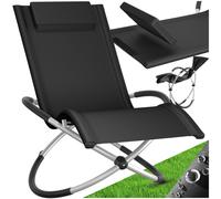 Sun Lounger Garden Furniture Outdoor Lounge Chair Adjustable Folding Cushion