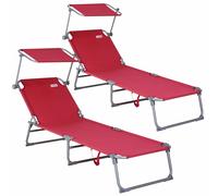 Sun Lounger Hawaii Aluminium with Canopy