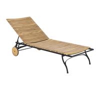 Sun Lounger LASCARI Reclining Acacia Wood Light Brown