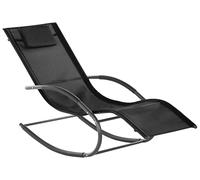 Sun Lounger Metal Black CARANO II