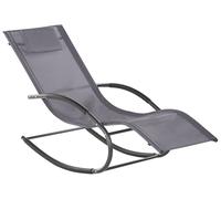 Beliani Rocking Sun Lounger Carano Ii Metal Grey