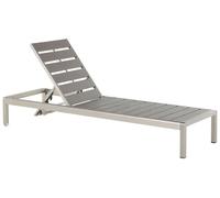 Beliani Sun Lounger Nardo Reclining Metal Grey
