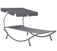 Sun Lounger Metal Grey TERNO
