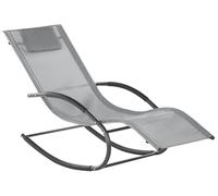 Sun Lounger Metal Light Grey CARANO II