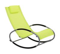 Sun Lounger Metal Lime Green CAMPO