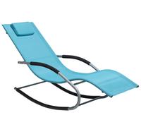 Sun Lounger Metal Turquoise CARANO