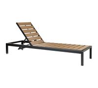 Beliani Sun Lounger Nardo Reclining Metal Brown/ Black