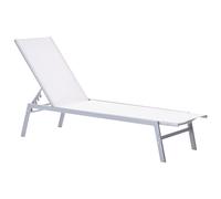 Sun Lounger NOLI Reclining Metal White