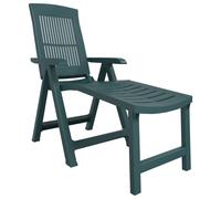 Sun Lounger Outdoor Reclining Chair Sun Bed Patio Lounge Chair Plastic vidaXL