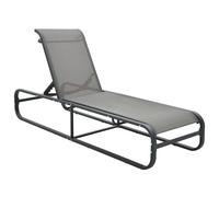 Sun Lounger Outdoor Sunbed Lounge Bed Day Bed Aluminium and Textilene vidaXL