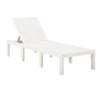 Vidaxl Sun Lounger Plastic White
