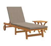 Sun Lounger Outdoor Sunbed Lounge Bed Garden Day Bed Solid Acacia Wood vidaXL