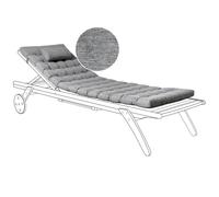 Sun Lounger Pad Cushion CESANA PREMIUM Grey Melange