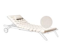 Sun Lounger Pad Cushion CESANA PREMIUM Light Beige