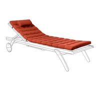 Sun Lounger Pad Cushion CESANA PREMIUM Red