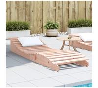 Sun lounger pair Solid pine Natural Douglas 205x60x31.5cm Ergonomic S-shape set.