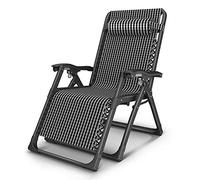 Sun Lounger Reclining Lounge Chair Garden Outdoor Thick Padded Thickened Multiple Positions Folding Chair (1)