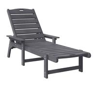 Sun Lounger Reclining Polyethylene Outdoor Garden Seating Modern Chair vidaXL