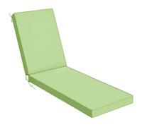 Sun Lounger Replacement Cushion Outdoor Waterproof and Fade Resistant Garden Steamer Sunlounger Cushion Sun Lounger Cushion Only, Patio Furniture Sunbed Cushions with Ties,68 Mint Green,190x60x8cm