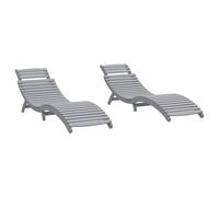 Sun Lounger Solid Wood Acacia Lounger Sun Bed Daybed Chaise Lounge vidaXL