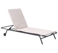 Beliani Sun Lounger Volterra Reclining Metal Beige