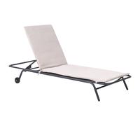 Sun Lounger VOLTERRA Reclining Metal Beige