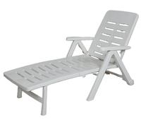 Sun Lounger Weiß Garden Balcony Beach Chair Summer Conservatory Relax Sit