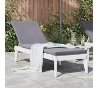 Sun Lounger White 186x60x29cm PP Jute Finish Adjustable 4-Pos Backrest UV-Rated