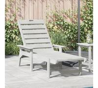 Sun Lounger White 53x162x98.5 cm HDPE Berkfield Home White One Size