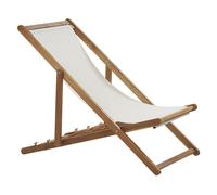 Sun Lounger Wood Light Wood ANZIO