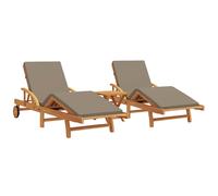 Sun Loungers Outdoor Lounger Sun Bed Garden Day Bed Solid Wood Acacia vidaXL