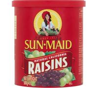 Sun-Maid California Raisins Tub - 500 grams - Natural Dried Fruit Snack - Vegan, Gluten-Free - High in Fiber & Antioxidants - Ideal for Baking, Cooking, Trail Mix, Salads & Lunchboxes
