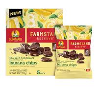 Sun-Maid Farmstand Reserve Sea Salt Banana Chips Chocolate Coated 5 Pack 23ml Snack Bag
