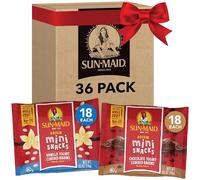 Sun-Maid Vanilla & Chocolate Coated Mini Snacks - 14g Bag - 36 Pack, 18 Packs Per Flavour