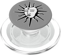 Sun Meditation Astrology Minimal Blackwork Tarot PopSockets PopGrip for MagSafe