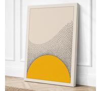Sun Meets Horizon Minimalist Canvas Wall Art Print 30x20 Inch (76 x 51 cm)