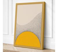 Sun Meets Horizon Minimalist Canvas Wall Art Print 30x20 Inch (76 x 51 cm)
