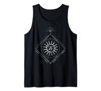 Sun & Mon with Face, all-seeing eye boho graphic Tank Top