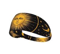 Sun Moon Boho Astrology Elastic Exercise Headband Moisture Absorbing Non Slip Headbands