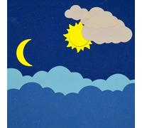 Sun Moon Clouds Metal Cutting Dies Set - 8 Piece Celestial Sky Scene Craft Dies for Card Making, Scrapbooking & Papercrafts J1