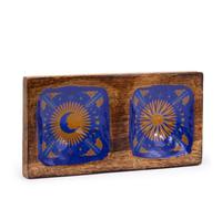 Sun & Moon Enameled Double Trinket Tray - Handcrafted Jewelry Organizer