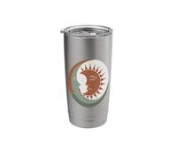 Sun Moon Face Symbol Boho Celestial Art Stainless Steel Insulated Tumbler