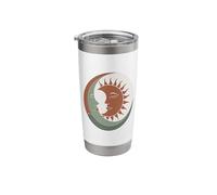 Sun Moon Face Symbol Boho Celestial Art Stainless Steel Insulated Tumbler