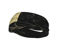 Sun Moon Mountain Symbolizing Two Worlds Day Night Sweat Resistant Headband,Fashionable Sports Headscarf, Breathable Hair Band, Sweat Wicking Fitness Equipment Headbands For Women Men