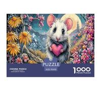 Sun Moon Mouse Colourful Mouse with Heart 1000 Pieces Adult Jigsaws Birthday Fun Activity for Rainy Days 70x50cm/1000pcs