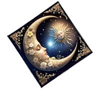 Sun Moon Pattern Tarot Card Tablecloth Altar Cloth Cloth Cloth Festival Card Table Tapestry Easy Deviation Table Wall Decor