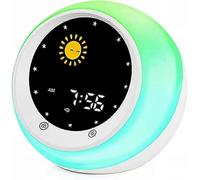Sun & Moon Rise Kids Alarm Clock Children S Sleep Trainer Sleep Sound Machine Wake Up Light & Night Light Teach Kids Day & Night