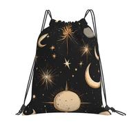 Sun Moon Space Comets Women Men Gym Sack Adjustable String Backpack Large Drawstring Bag For Sports Picnic Hiking